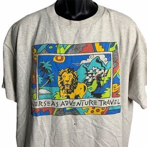Vintage 90s Overseas Adventure Travel T Shirt XL